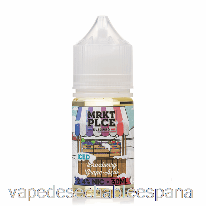 Vape Desechable España Ice Brazberry Uva Acai - Sales Mrkt - 30ml 24mg